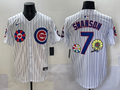 Men's Chicago Cubs Dansby Swanson #7 White Limited Player Jersey