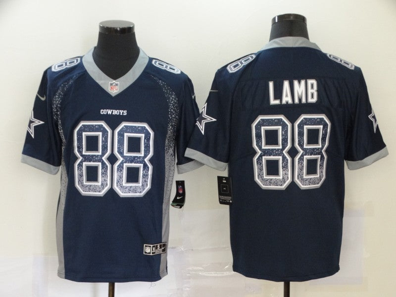 Men's Dallas Cowboys CeeDee Lamb #88 Navy Game Jersey1