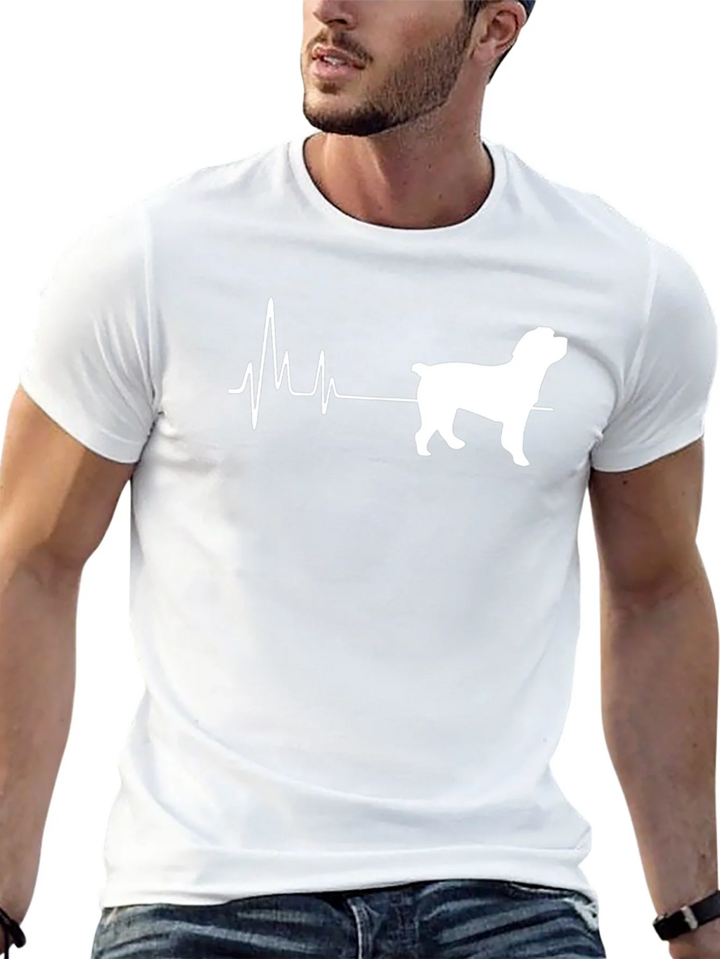 Rottweiler Heartbeat T-Shirt - Dog Lover Tee