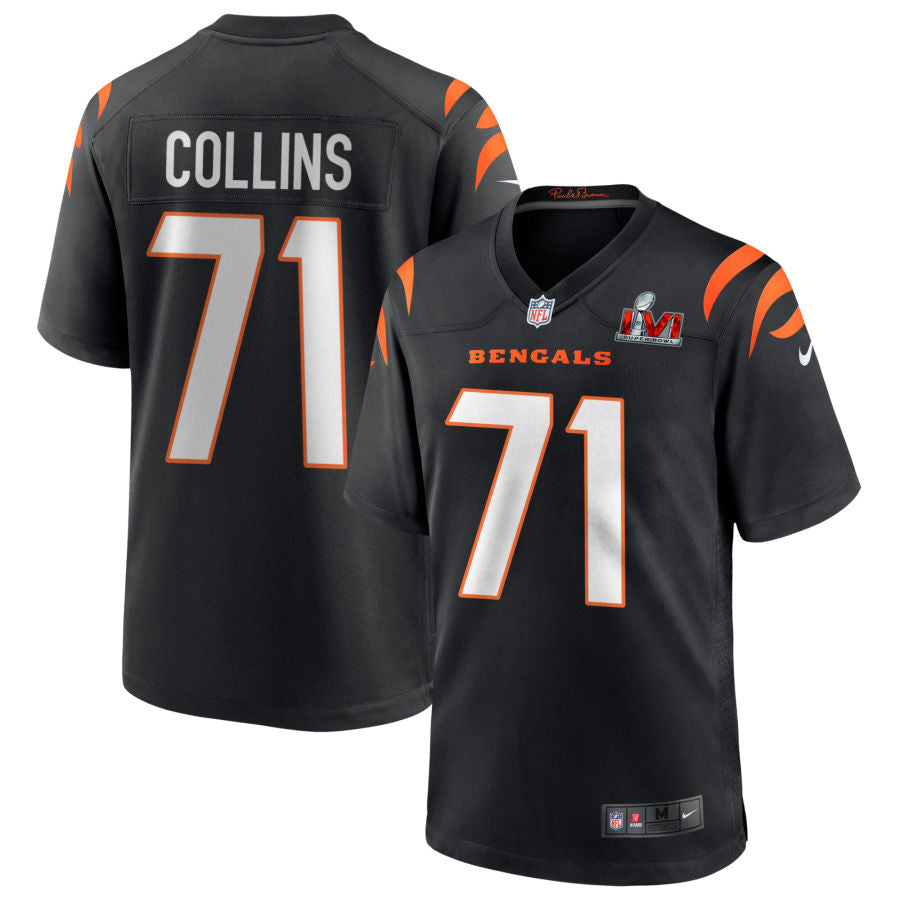 La'el Collins Cincinnati Bengals  Super Bowl LVI Game Jersey - Black