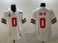 Men's Ohio State Buckeyes #0 White 2025 CFP Final National Champions Patch F.U.S.E. Jersey