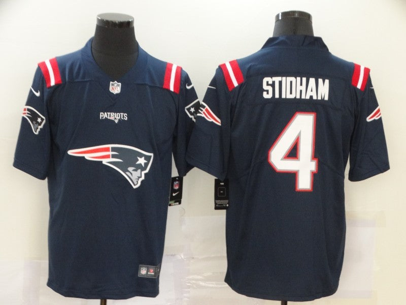 Men's New England Patriots Jarrett Stidham #4 Navy Player Game Jersey1
