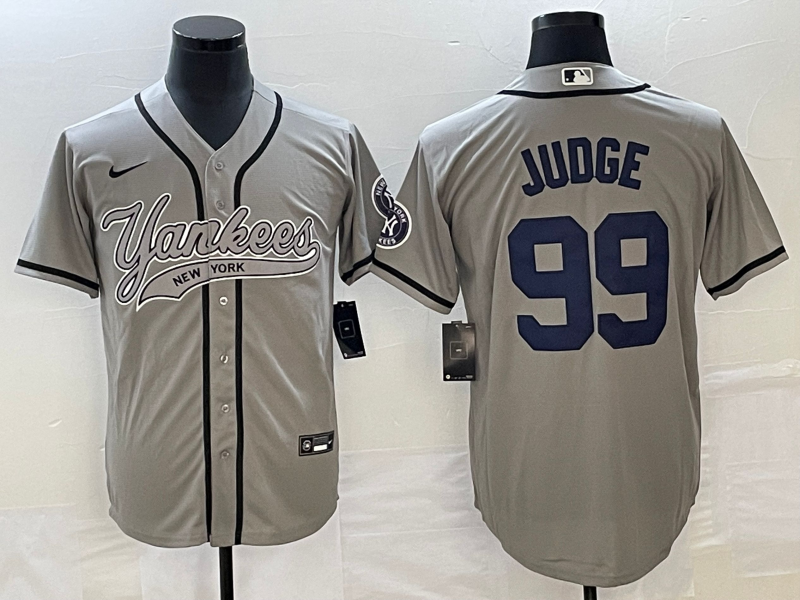 Men's New York Yankees Aaron Judge #99 Gray Player Jersey1 Joint Edition
