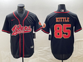Men's San Francisco 49ers George Kittle #85 Black Fashion Jersey1 Joint Edition