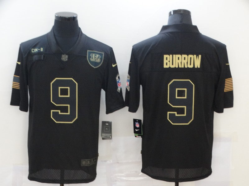 Men's Cincinnati Bengals #9 Joe Burrow Alternate Game Player Jersey1