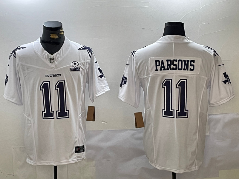Men's Dallas Cowboys Micah Parsons #11 White Alternate Game Team Jersey1