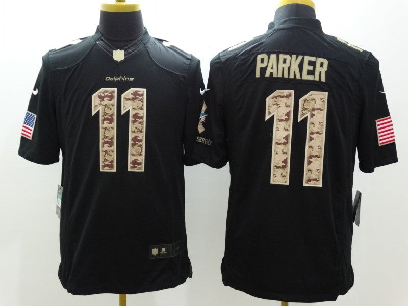 Men's Miami Dolphins DeVante Parker #11 Black Game Player Jersey1