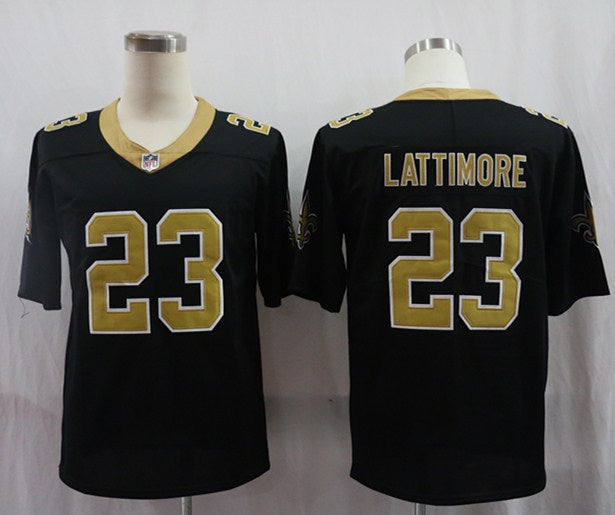 Men's New Orleans Saints Marshon Lattimore #23 Black Game Jersey1