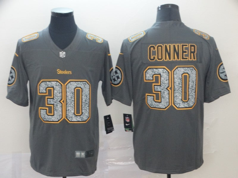 Men's Pittsburgh Steelers James Conner #30 Gray Game Jersey1