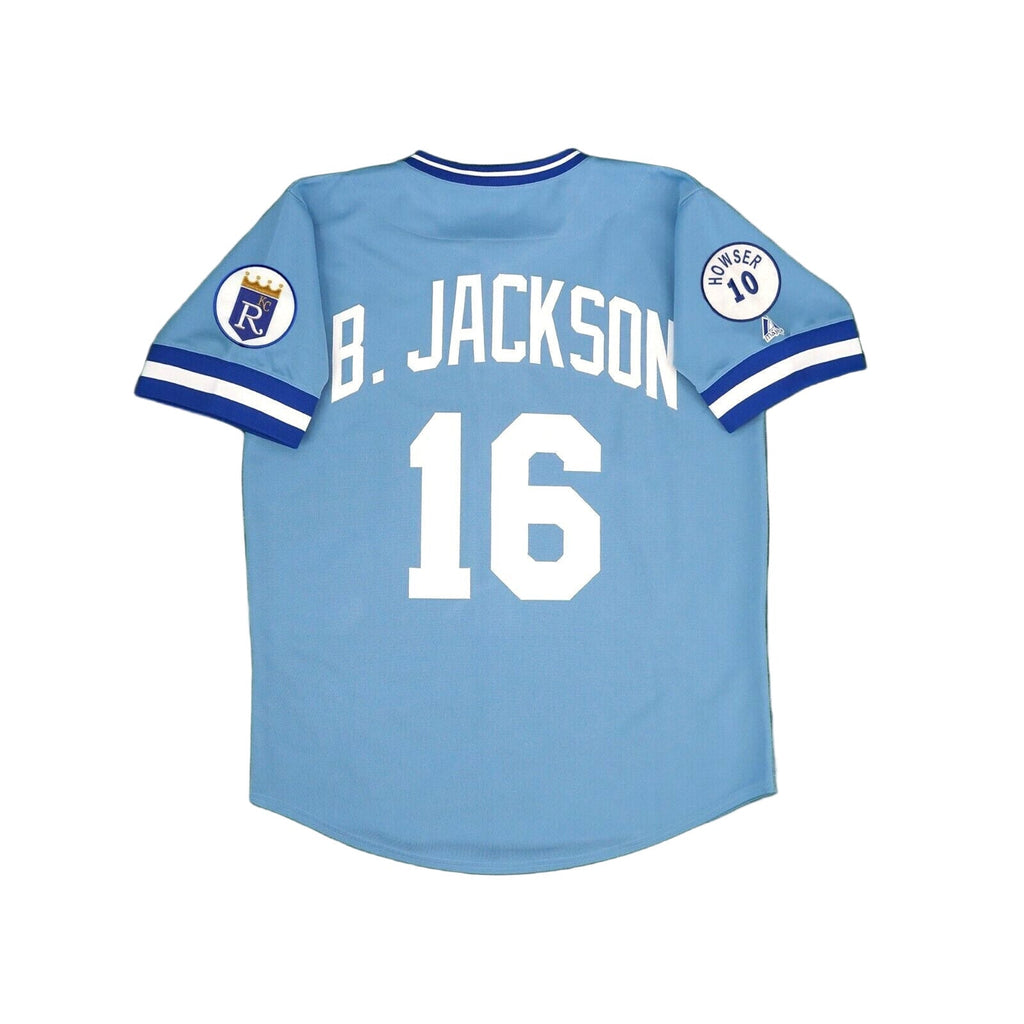 Bo Jackson 1987 Kansas City Royals Cooperstown Away Jersey - Blue