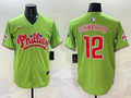 Men's Philadelphia Phillies Kyle Schwarber #12 Green Player Jersey