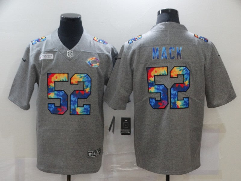 Men's Chicago Bears Khalil Mack #52 Gray Team Game Jersey1