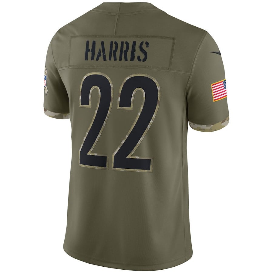 Najee Harris Pittsburgh Steelers 2022 Salute To Service Limited Jersey - Olive