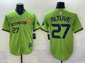 Men's Houston Astros Jose Altuve #27 Green 2025 City Connect Limited Player Jersey