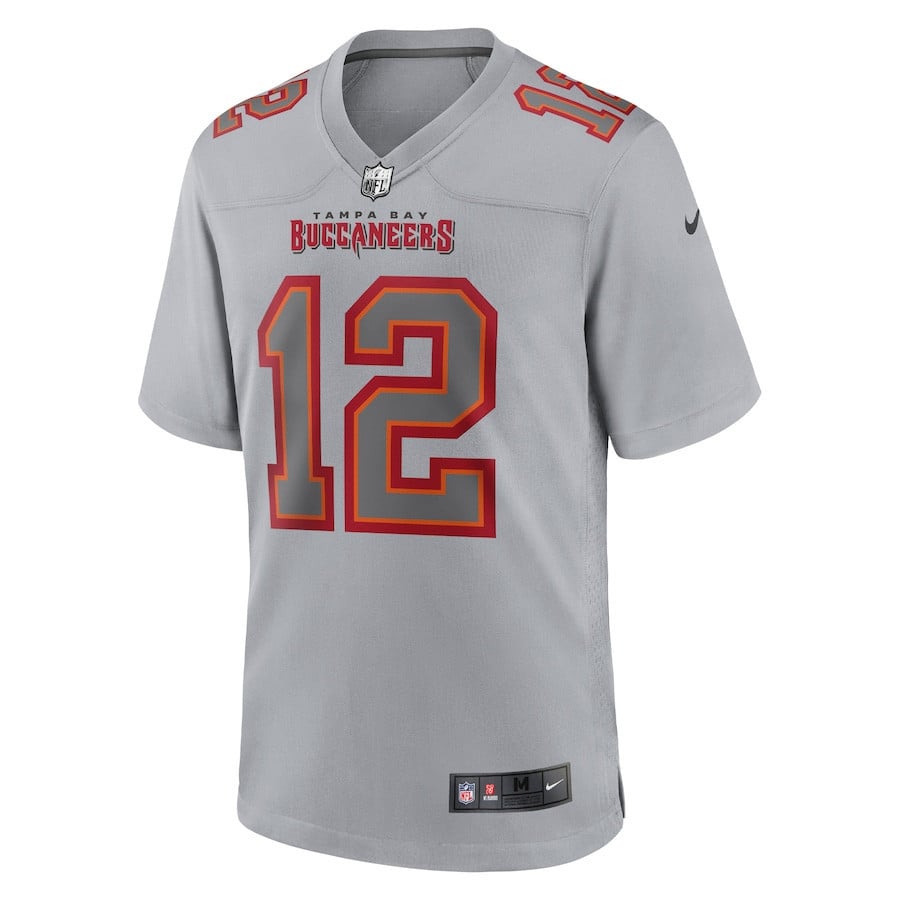 Tom Brady 12 Tampa Bay Buccaneers Atmosphere Fashion Game Jersey - Gray
