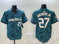 Men's American League Vladimir Guerrero Jr. #27 Teal 2023  All-Star Game Limited Player Jersey1