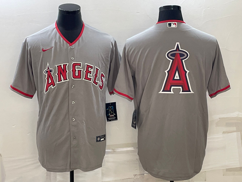 Men's Los Angeles Angels Gray Alternate Replica Team Jersey1