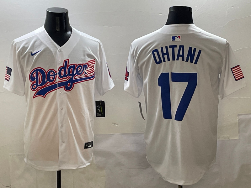 Men's Los Angeles Dodgers Shohei Ohtani #17 White Team Game Jersy