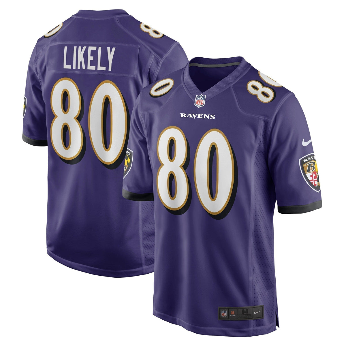 Isaiah Likely Baltimore Ravens    Game Jersey - Purple