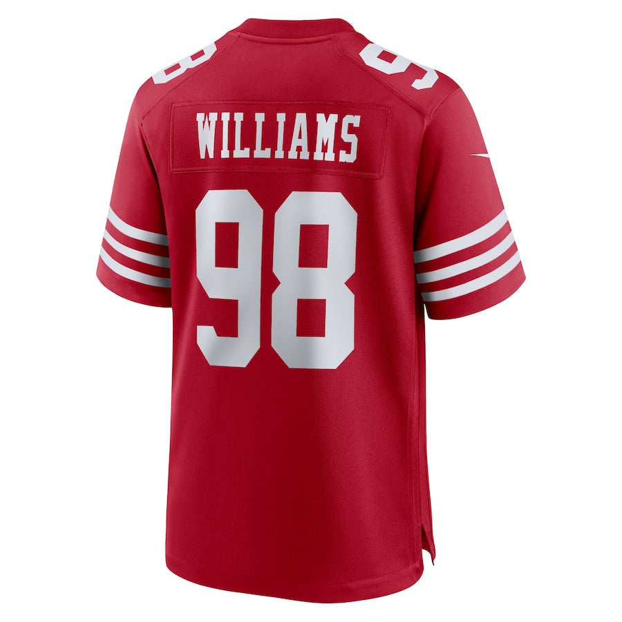 Men's San Francisco 49ers Mykel Williams  Scarlet 2025  Draft First Round Pick Game Jersey