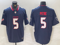 Men's Houston Texans Jalen Pitre #5 Navy Game Jersey