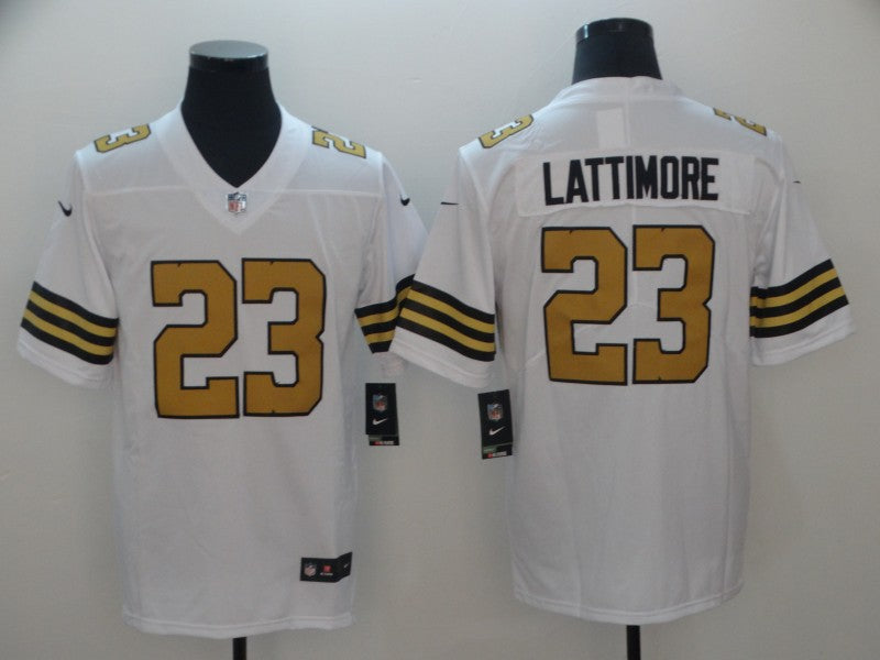 Men's New Orleans Saints Marshon Lattimore #23 White Player Game Jersey1
