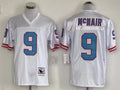 Men's Tennessee Oilers Steve McNair #9 White Legacy Replica Jersey1
