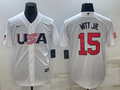 Men's 2023 World Baseball Classic #15 Bobby Witt Jr. USA White Jersey1