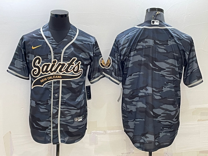 Men's New Orleans Saints Grey Camouflage Blank Jersey1