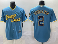 Men's Milwaukee Brewers Brice Turang #2 Powder Blue City Connect Replica Player Jersey