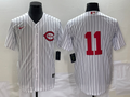 Men's Cincinnati Reds Barry Larkin #11 White 2022  at Field of Dreams Game Authentic Player Jersey
