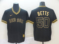 Men's Boston Red Sox Mookie Betts #50 Black Replica Baseball Jersey1
