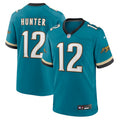 Men's Jacksonville Jaguars Travis Hunter  Teal 2025  Draft First Round Pick 2nd Alternate Game Jersey