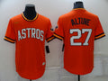 Men's Houston Astros Jose Altuve #27 Orange Cooperstown Collection Team Jersey
