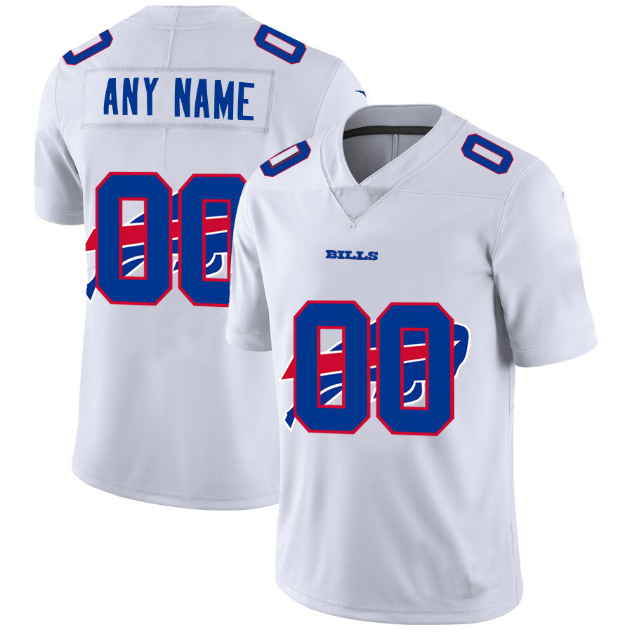 Custom1 Buffalo Bills White Team Big Logo Vapor Untouchable Limited Jersey1 Stitched Jersey1 Football Jerseys