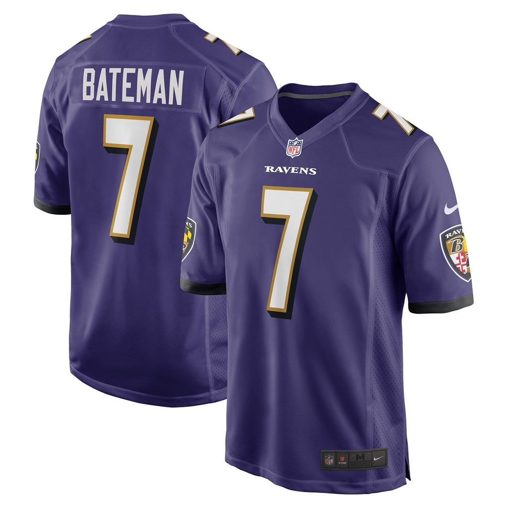 Rashod Bateman Baltimore Ravens  Game   Jersey - Purple