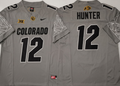 Men's Colorado Buffaloes Buffs Hunter #12 Grey Game Jersey
