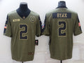 Men's Indianapolis Colts Matt Ryan #2 Brown Game Jersey1