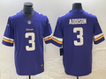 Men's Minnesota Vikings Jordan Addison #3 Purple 2023  Draft First Round Pick Game Jersey1