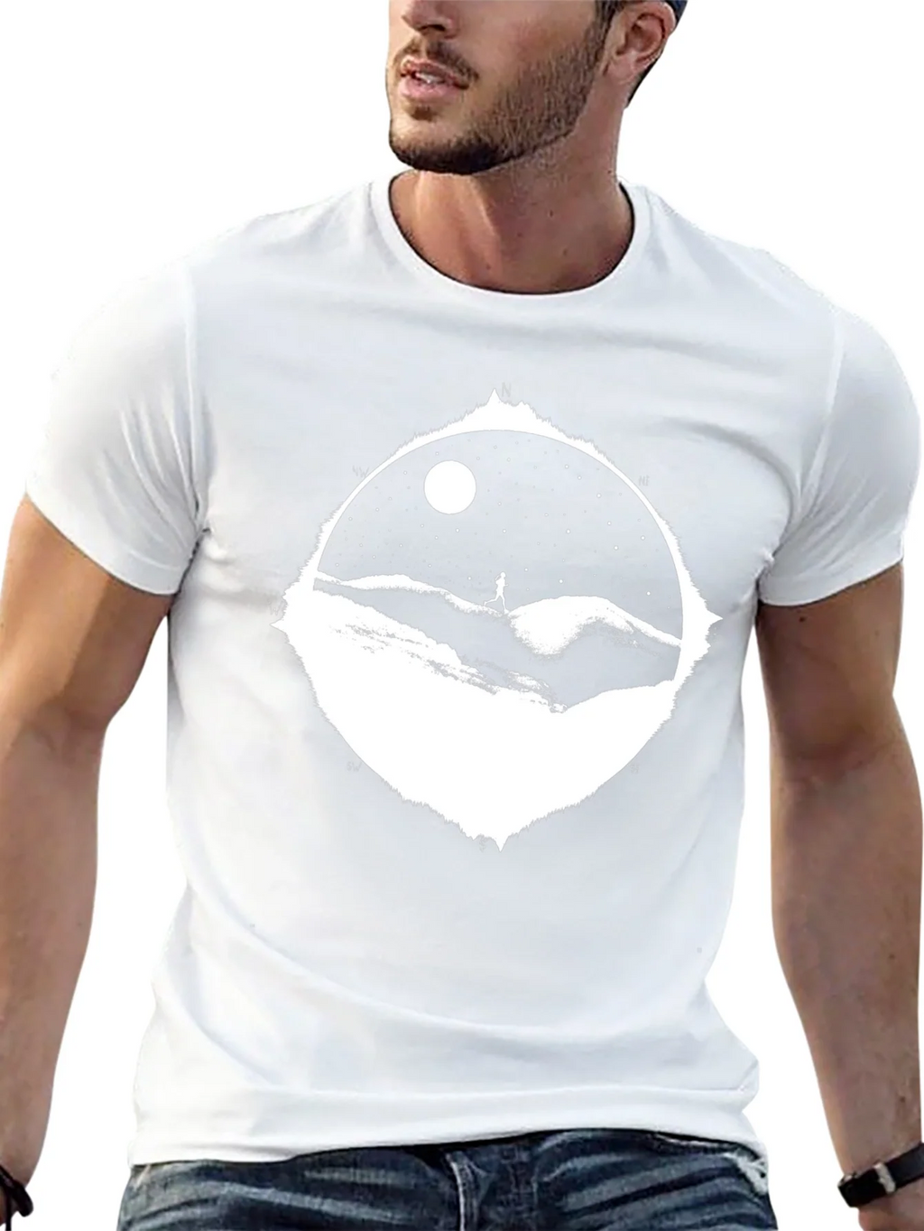 Starry Night Run T-Shirt - Black Cotton Tee