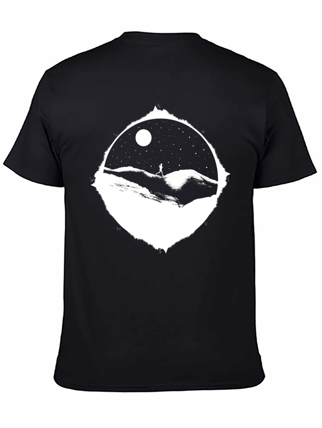 Starry Night Run T-Shirt - Black Cotton Tee