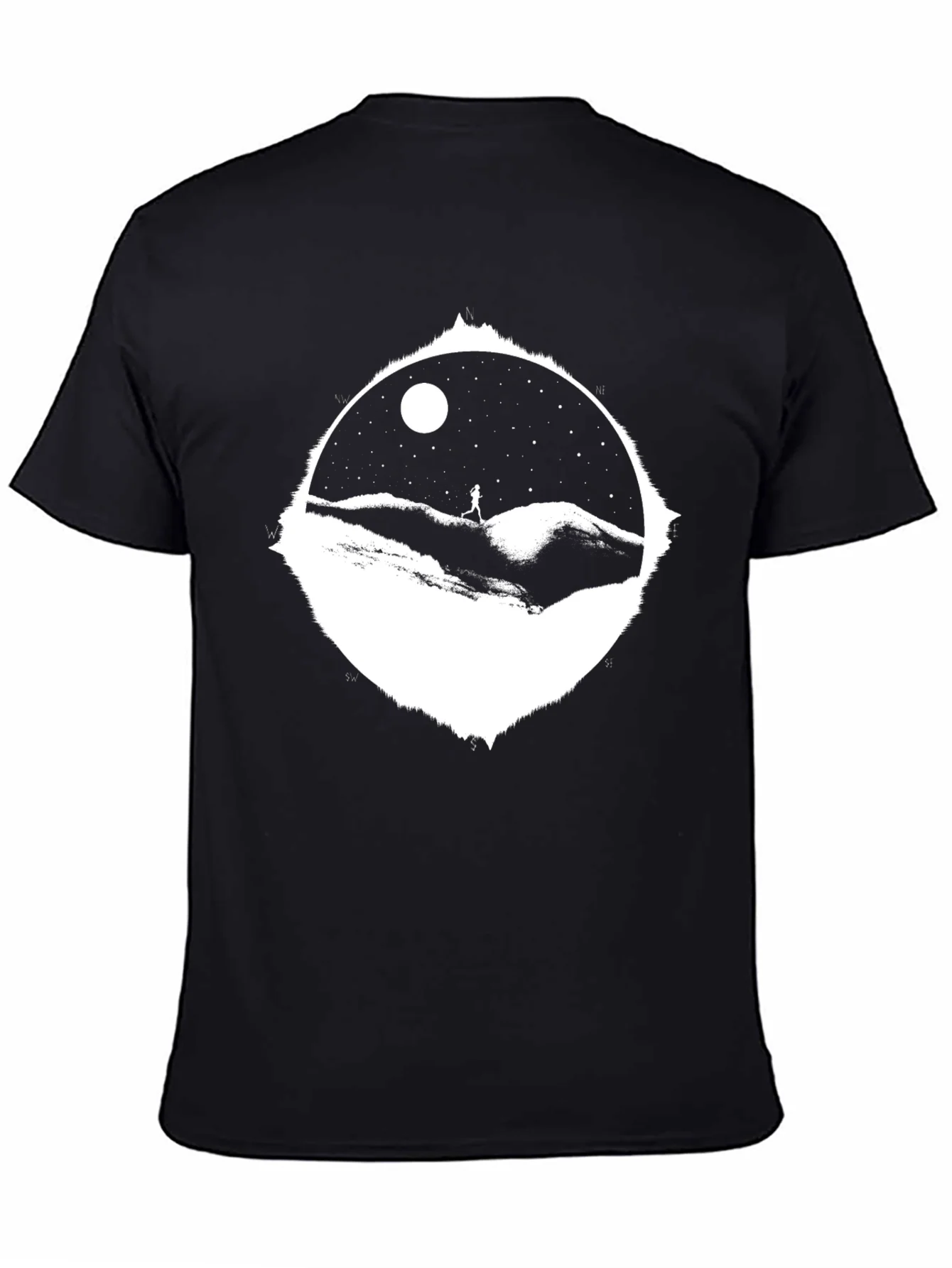 Starry Night Run T-Shirt - Black Cotton Tee