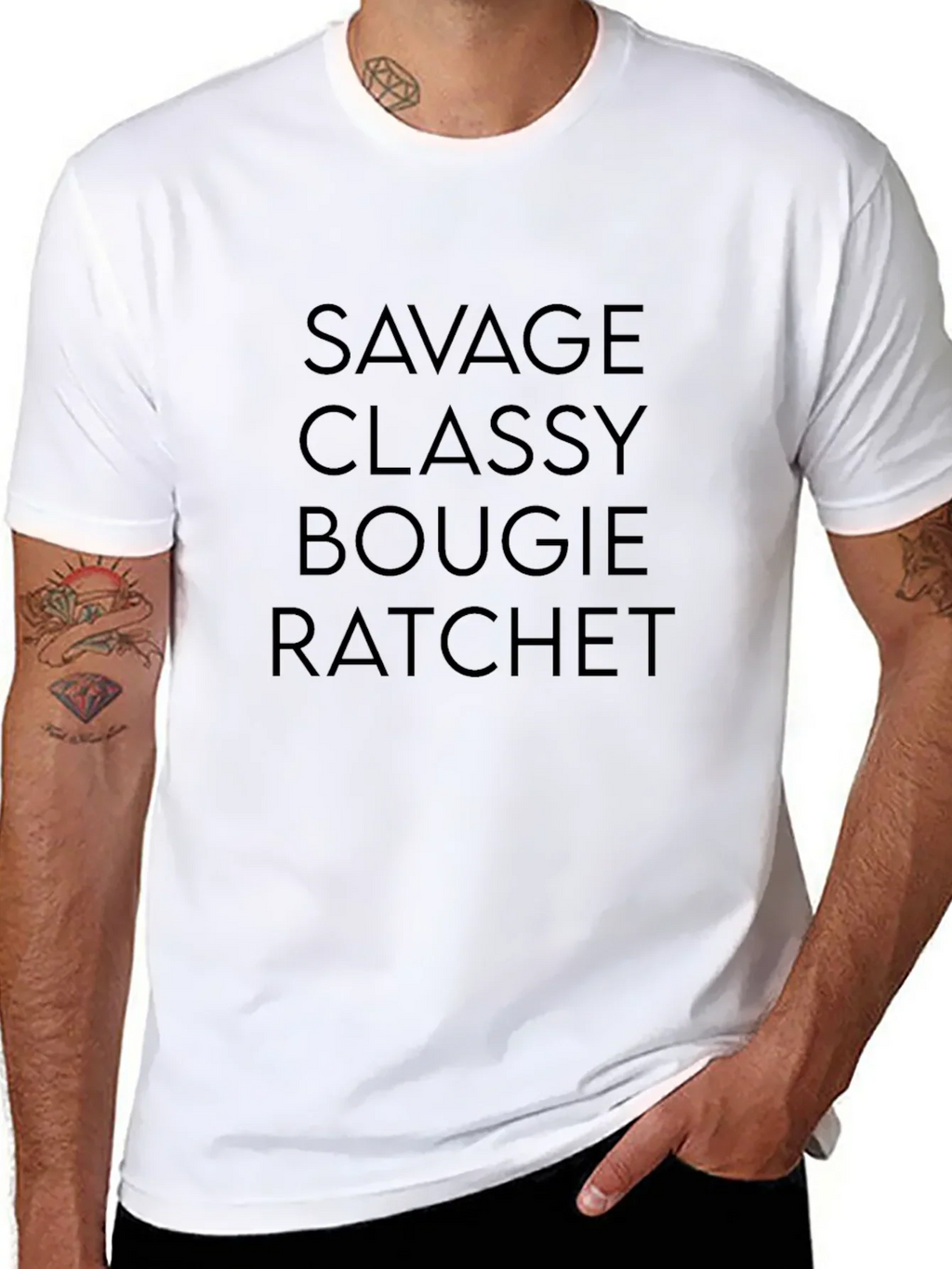 Savage Classy Bougie Ratchet Graphic Tee - Black