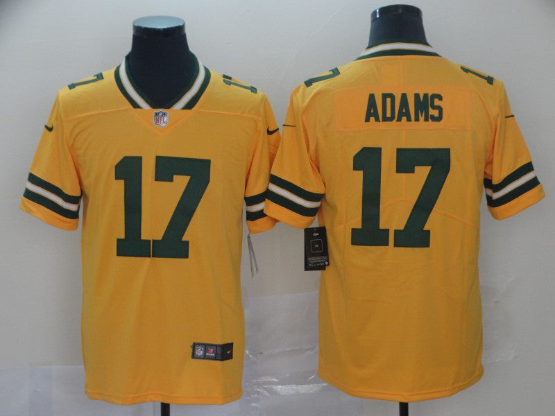 Men's Green Bay Packers Davante Adams #17 Yellow Inverted Legend Jersey1