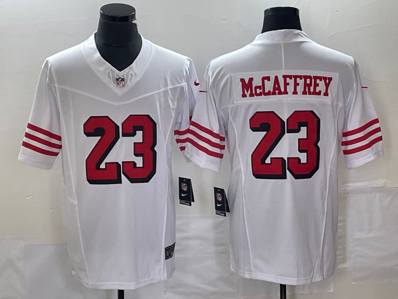 Men's San Francisco 49ers Christian McCaffrey #23 White Game Jersey1