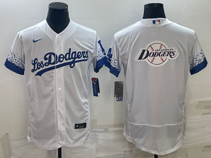 Men's Los Angeles Dodgers White Replica Baseball Jersey1