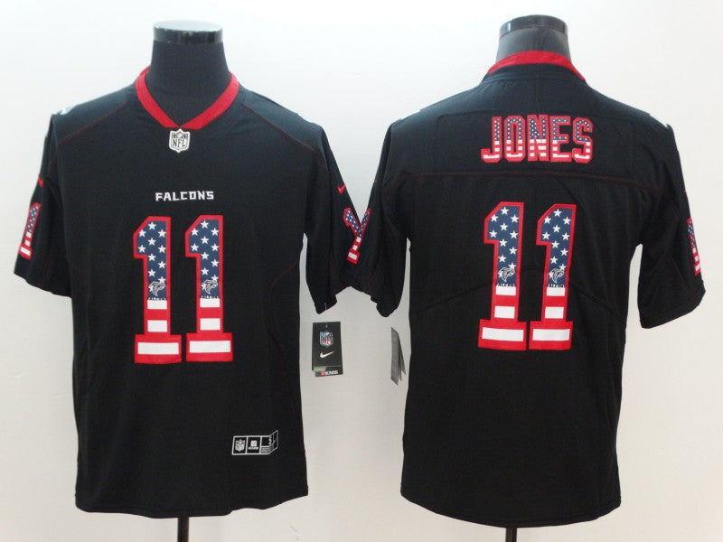 Men's Atlanta Falcons #11 Julio Jones Black Player Jersey1