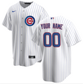 Men's Chicago Cubs White Home Replica Custom Jersey1