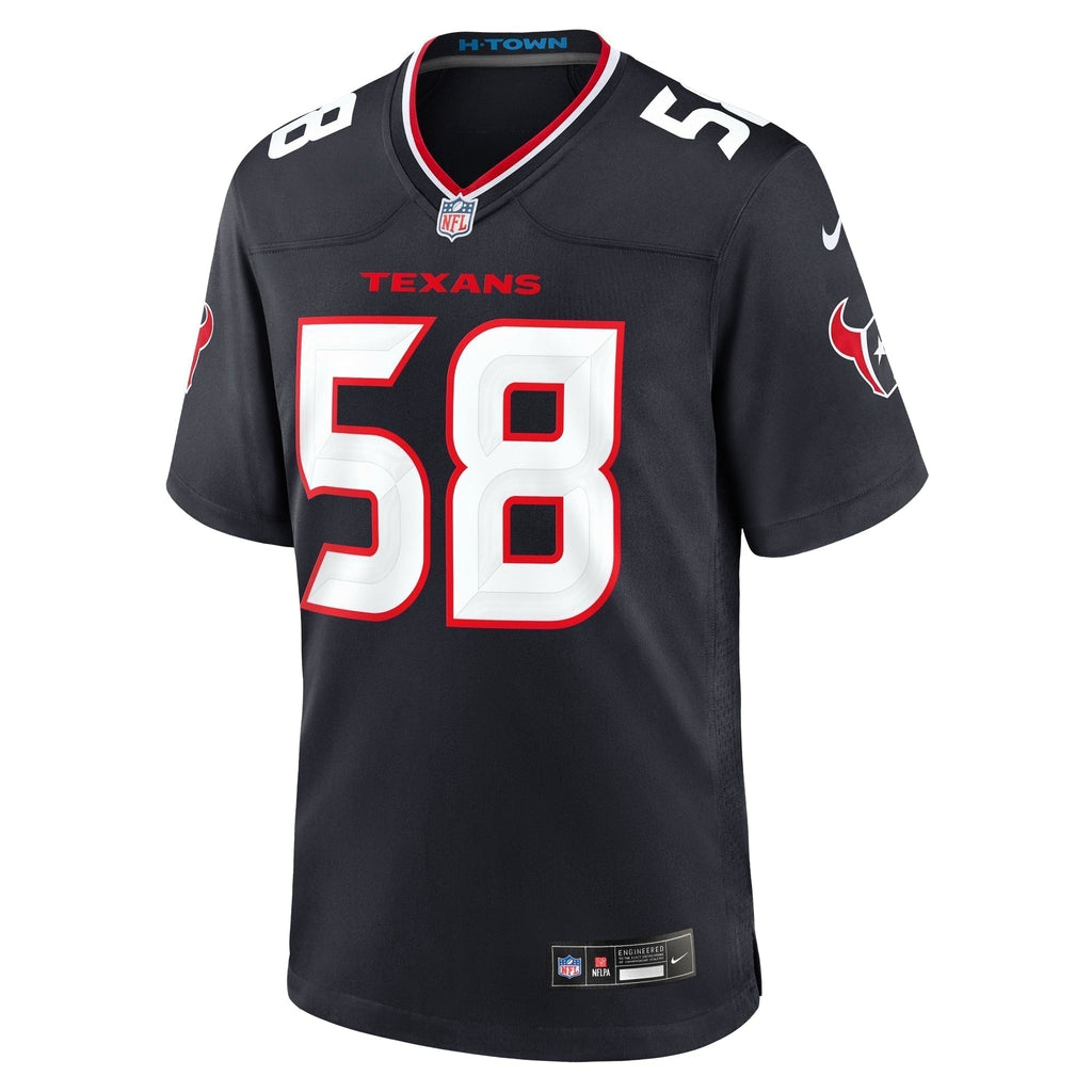 McTelvin Agim Houston Texans  Team Game Jersey -  Navy