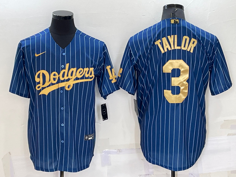 Men's Los Angeles Dodgers Chris Taylor #3 Blue Fashion Stitched Jersey1